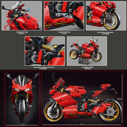 TiaGole MOC Building Block Set: Ducati Panigale S Racing Motorcycle T4020