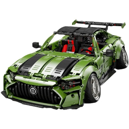 TiaGole MOC Motorized Building Block Set: Electroplated AMG GT Sport Racing Car T5019