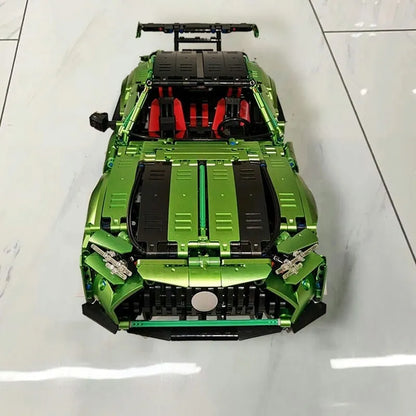 TiaGole MOC Motorized Building Block Set: Electroplated AMG GT Sport Racing Car T5019