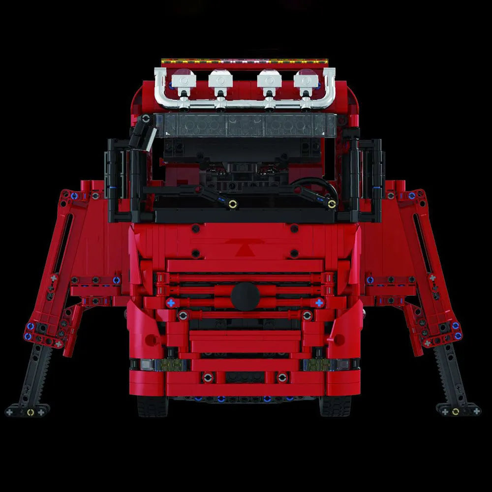 TiaGole MOC Motorized Building Block Set: APP RC Water Rescue Fire Truck, Model T4017R