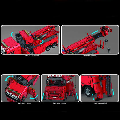 TiaGole MOC Motorized Building Block Set: APP RC Water Rescue Fire Truck, Model T4017R