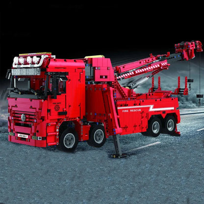 TiaGole MOC Motorized Building Block Set: APP RC Water Rescue Fire Truck, Model T4017R