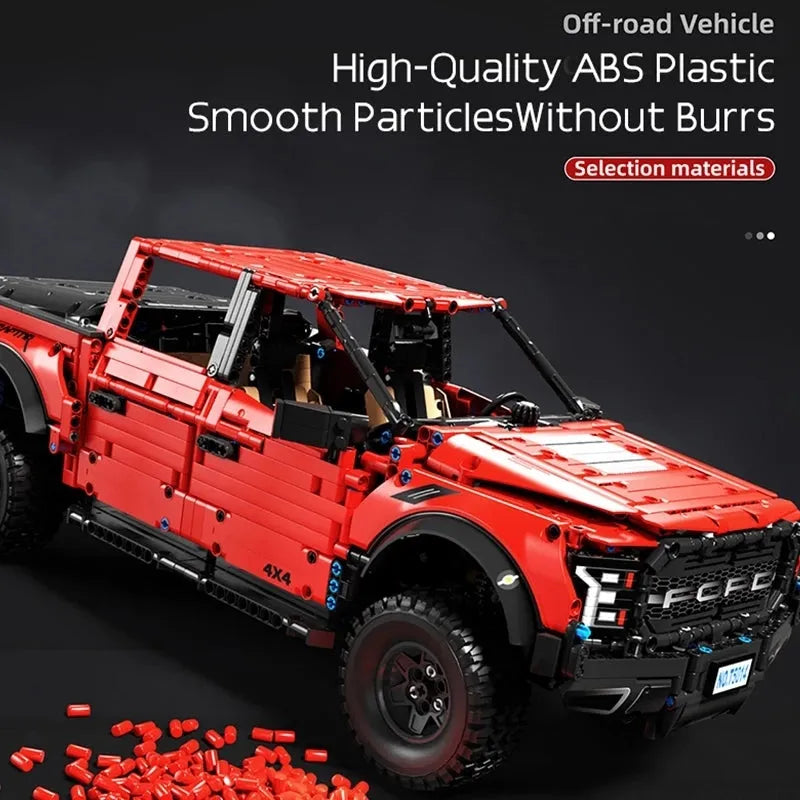 TiaGole MOC Motorized Building Block Set: Ford F-150 Raptor Pickup Truck Tech T5014A