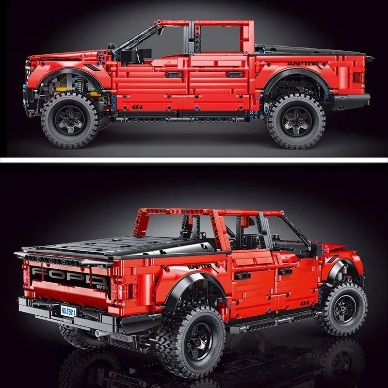TiaGole MOC Motorized Building Block Set: Ford F-150 Raptor Pickup Truck Tech T5014A