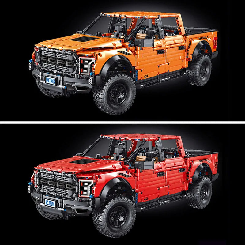 TiaGole MOC Motorized Building Block Set: Ford F-150 Raptor Pickup Truck Tech T5014A