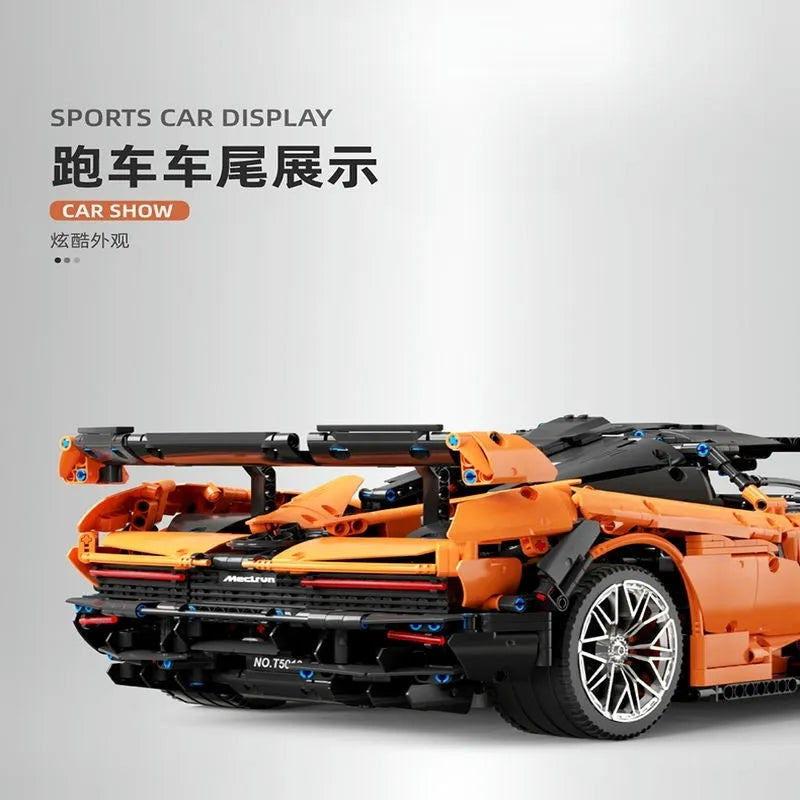 TiaGole MOC Motorized Building Block Set: Hypercar McLaren Senna Racing Car T5013
