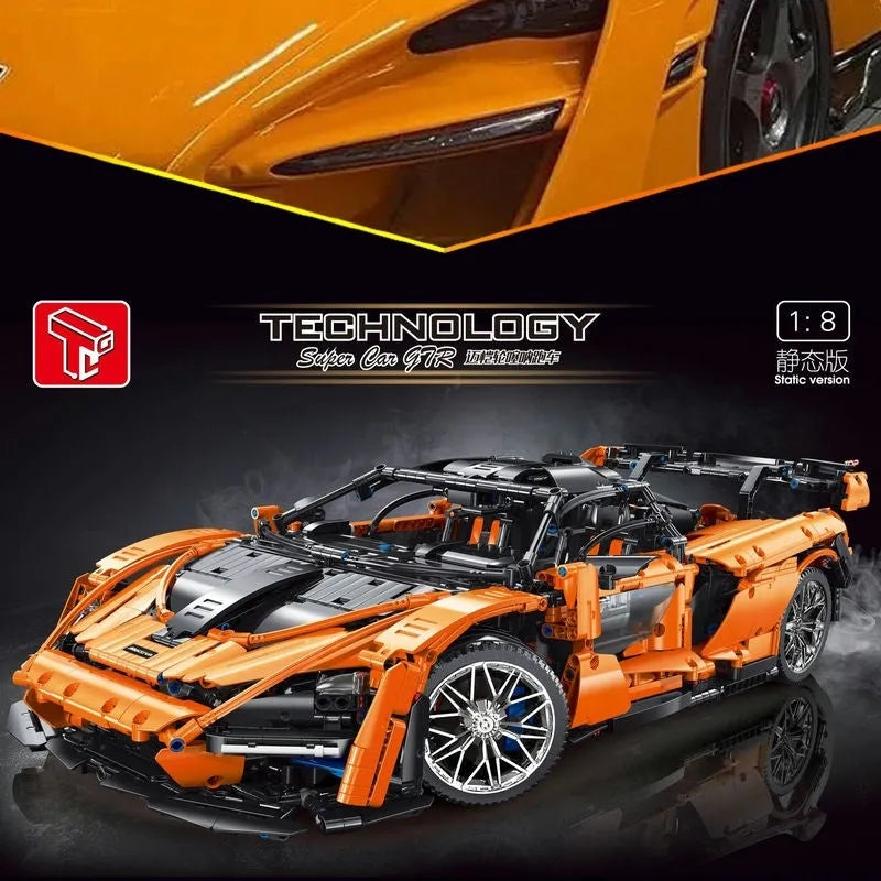 TiaGole MOC Motorized Building Block Set: Hypercar McLaren Senna Racing Car T5013