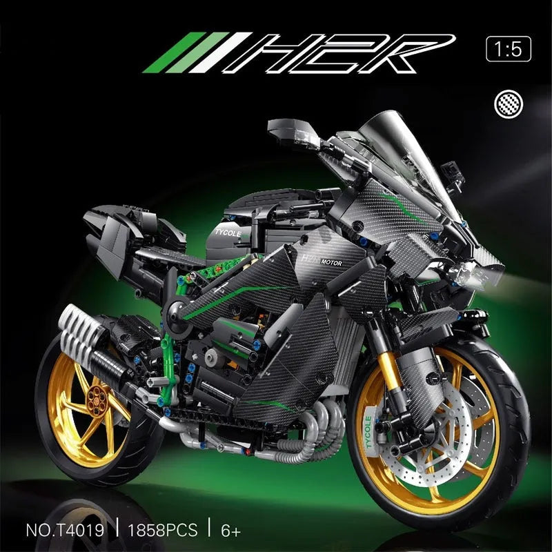 TiaGole MOC Building Block Set: KAWASAKI H2R Racing Motorcycle T4019