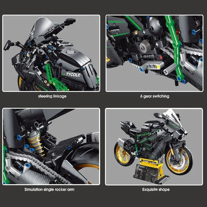 TiaGole MOC Building Block Set: KAWASAKI H2R Racing Motorcycle T4019