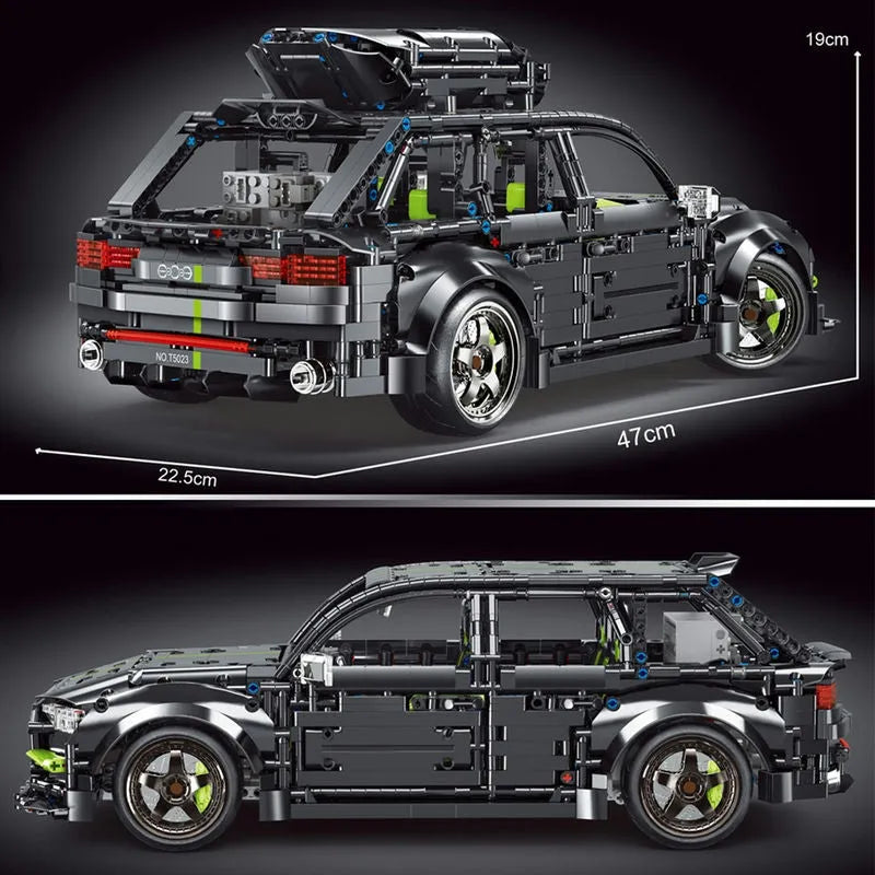 TiaGole MOC Building Block Set: Motorized RC Audi RS6 Avant Racing Car T5023, Model T5023PF