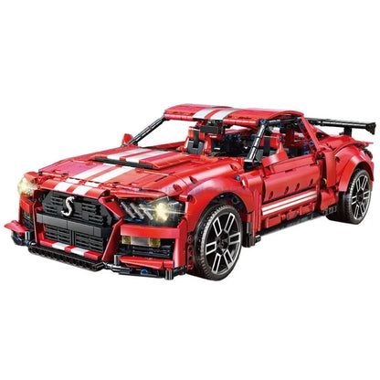 TiaGole MOC Building Block Set: Motorized RC Classic Shelby GT500 Racing Car, Model T5017BPF