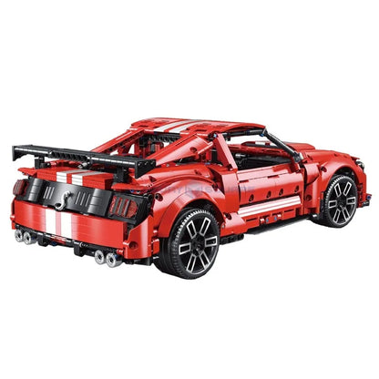 TiaGole MOC Building Block Set: Motorized RC Classic Shelby GT500 Racing Car, Model T5017BPF