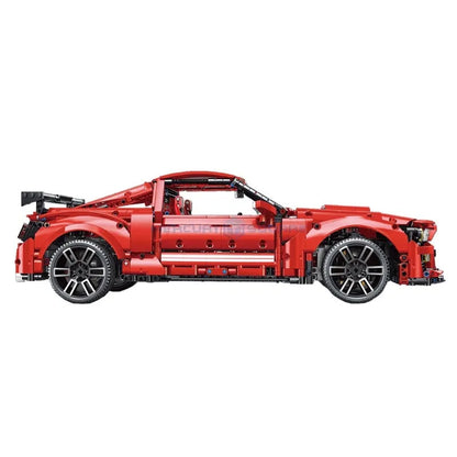 TiaGole MOC Building Block Set: Motorized RC Classic Shelby GT500 Racing Car, Model T5017BPF