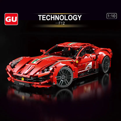 TiaGole MOC Building Block Set: Motorized RC Ferrari Berlinetta Sports Car, Model T5001PF