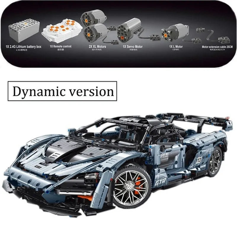 TiaGole MOC Building Block Set: Motorized RC McLaren Senna Hypercar T5013A, Model T5013APF