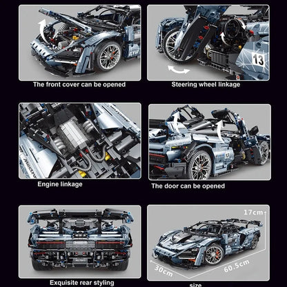 TiaGole MOC Building Block Set: Motorized RC McLaren Senna Hypercar T5013A, Model T5013APF