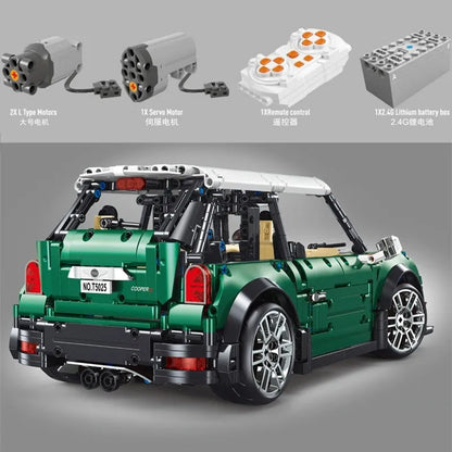 TiaGole MOC Building Block Set: Motorized RC MINI Cooper S Sports Car T5025A, Model T5025APF