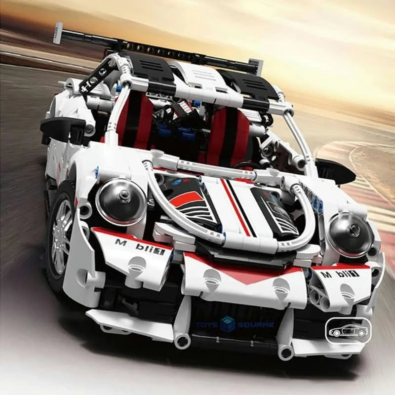 TiaGole MOC Building Block Set: Motorized RC Porsche 911 RSR Sports Car T2008, Model T2008PF