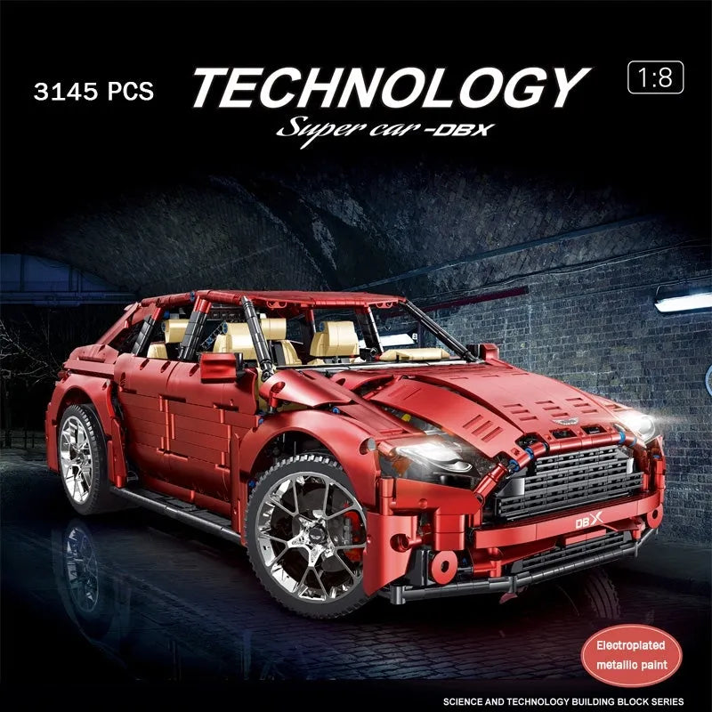 TiaGole MOC Building Block Set: Motorized RC Racing Aston Martin DBX Car, Model T5024BPF