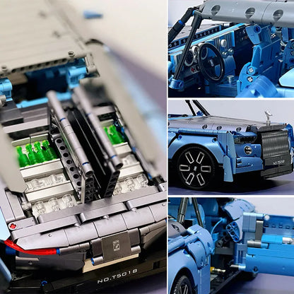 TiaGole MOC Building Block Set: Motorized RC RR Boat Tail Classic Luxury Car, Model T5018PF
