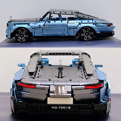 TiaGole MOC Building Block Set: Motorized RC RR Boat Tail Classic Luxury Car, Model T5018PF