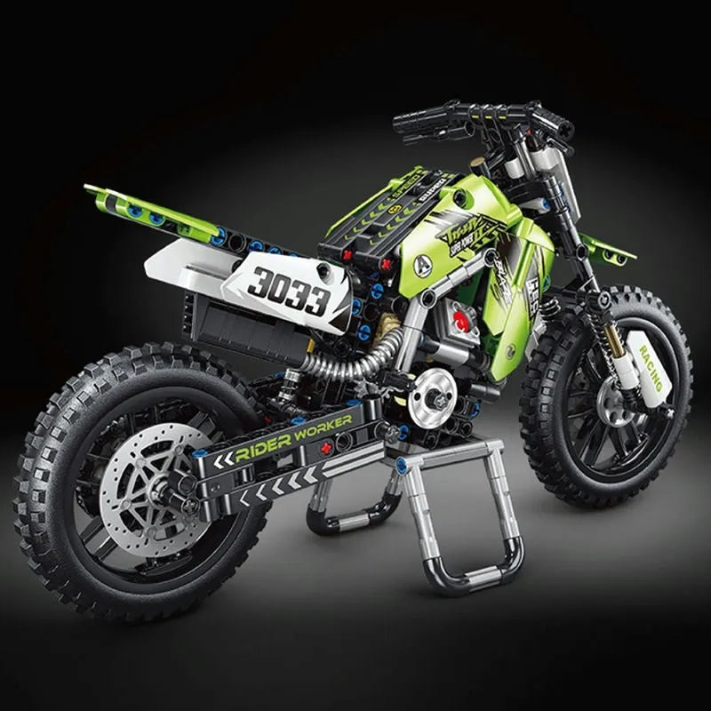 TiaGole MOC Building Block Set: Off-Road Kawasaki KX450 Motocross T3033