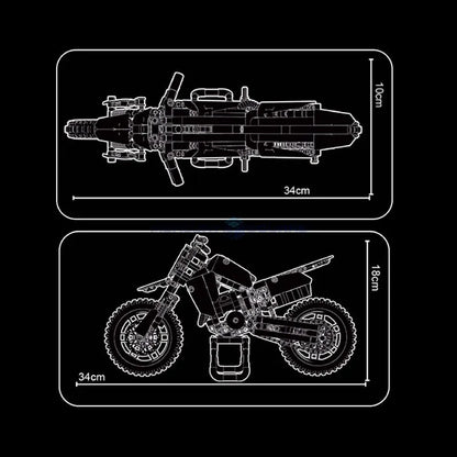 TiaGole MOC Building Block Set: Off-Road Kawasaki KX450 Motocross T3033