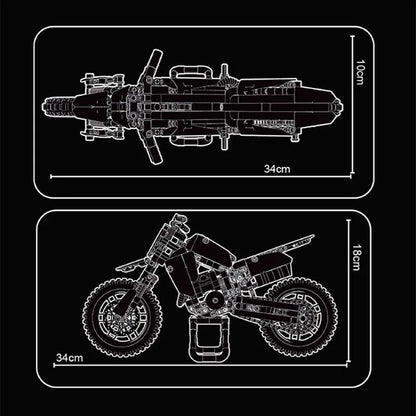 TiaGole MOC Building Block Set: Off-Road Kawasaki KX450 Motocross T3033