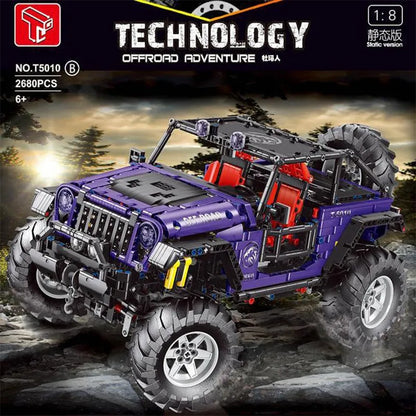 TiaGole MOC Motorized Building Block Set: Off-Road RC SUV JEEP Wrangler Trailcat T5010B, Model T5010BPF