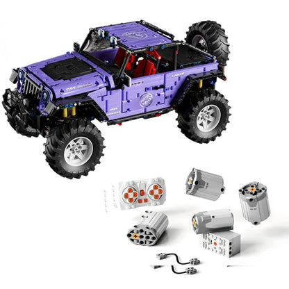 TiaGole MOC Motorized Building Block Set: Off-Road RC SUV JEEP Wrangler Trailcat T5010B, Model T5010BPF