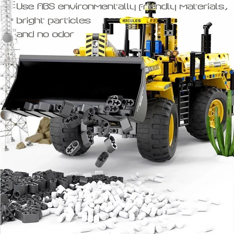 TiaGole MOC Motorized Building Block Set: RC APP Front Loader Tractor Truck, Model T4002