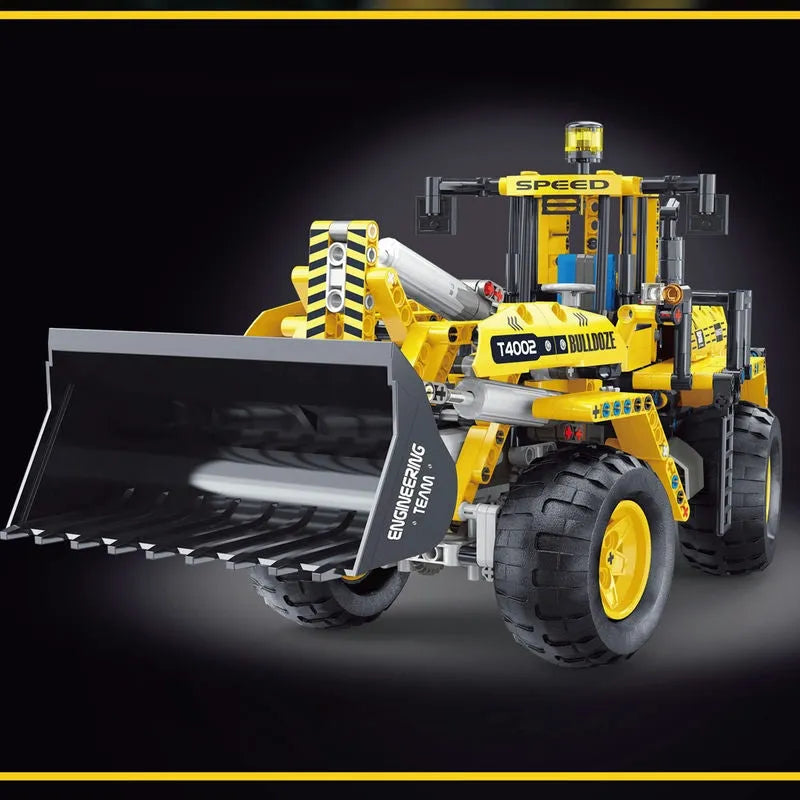 TiaGole MOC Motorized Building Block Set: RC APP Front Loader Tractor Truck, Model T4002