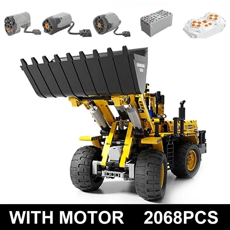 TiaGole MOC Motorized Building Block Set: RC APP Front Loader Tractor Truck, Model T4002