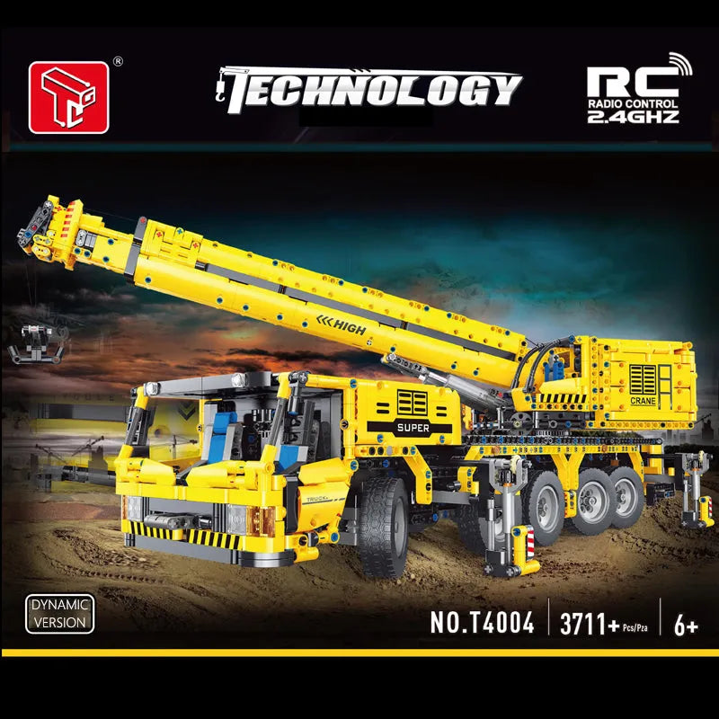 TiaGole MOC Building Block Set: RC Motorized Heavy Lift Crane Truck T4004