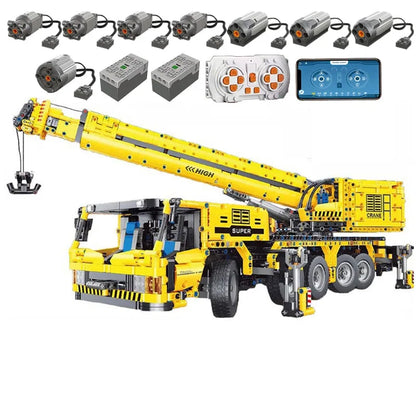 TiaGole MOC Building Block Set: RC Motorized Heavy Lift Crane Truck T4004