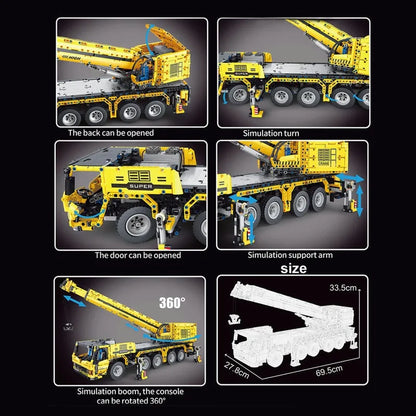 TiaGole MOC Building Block Set: RC Motorized Heavy Lift Crane Truck T4004