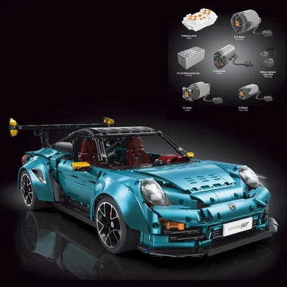 TiaGole MOC Building Block Set: RC Motorized Porsche 911 GT2 RS Sports Car, Model T5026BPF
