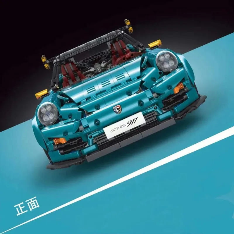 TiaGole MOC Building Block Set: RC Motorized Porsche 911 GT2 RS Sports Car, Model T5026BPF