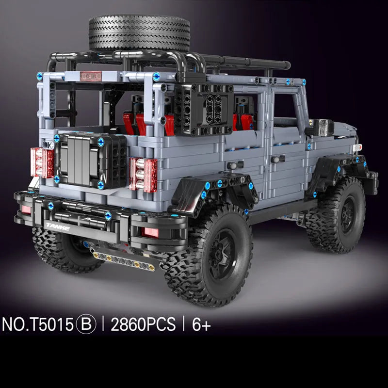 TiaGole MOC Motorized Building Block Set: RC Off-Road AWD Tank 300 SUV Car T5015A, Model T5015APF