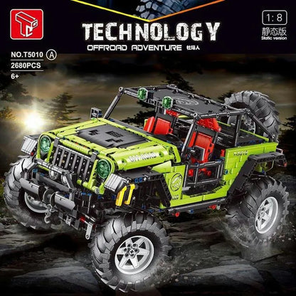 TiaGole MOC Motorized Building Block Set: RC Off-Road SUV JEEP Wrangler Trailcat T5010A, Model T5010APF