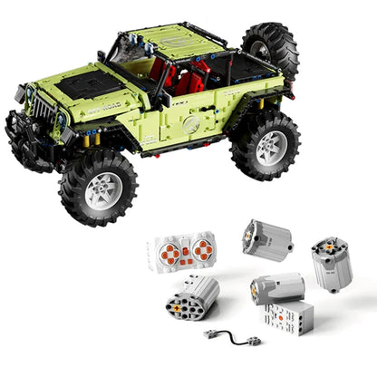TiaGole MOC Motorized Building Block Set: RC Off-Road SUV JEEP Wrangler Trailcat T5010A, Model T5010APF