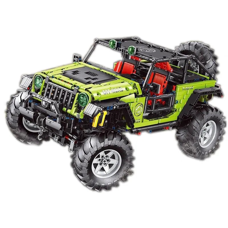 TiaGole MOC Motorized Building Block Set: RC Off-Road SUV JEEP Wrangler Trailcat T5010A, Model T5010APF