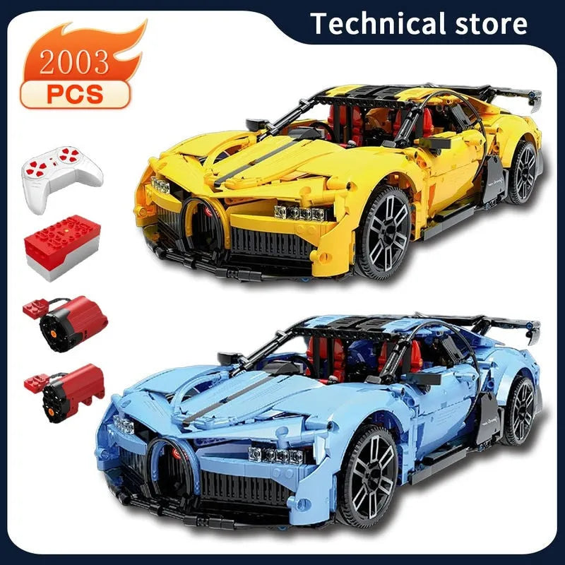 TiaGole MOC Motorized Building Block Set: RC Super Sports Racing Car T5027A, Model T5027APF