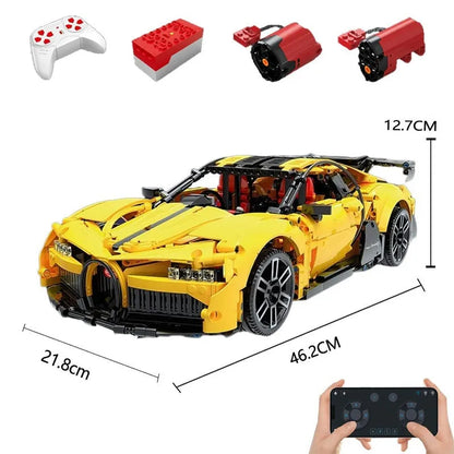 TiaGole MOC Motorized Building Block Set: RC Super Sports Racing Car T5027B, Model T5027BPF