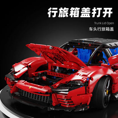 TiaGole MOC Motorized Building Block Set: Super Ferrari SP3 Racing Sports Car T5032