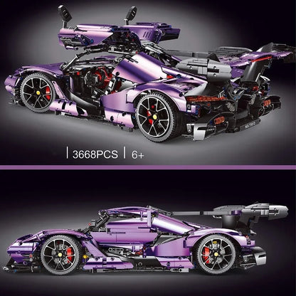 TiaGole MOC Motorized Building Block Set: Super Racing Car Gumpert Apollo IE T5012B