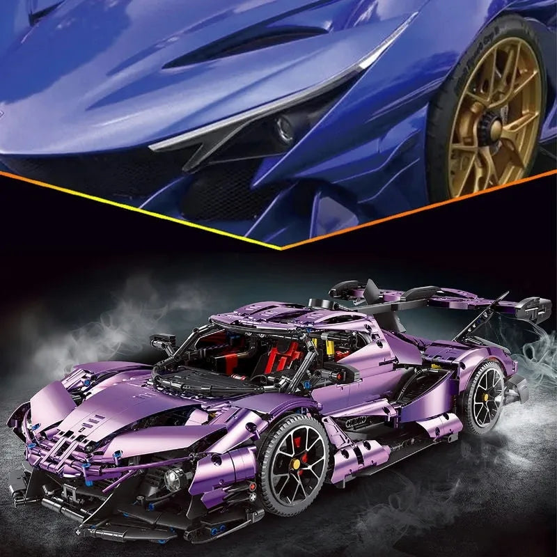 TiaGole MOC Motorized Building Block Set: Super Racing Car Gumpert Apollo IE T5012B