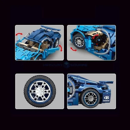 TiaGole MOC Motorized Building Block Set: T2006 Bugatti Chiron Super Racing Car