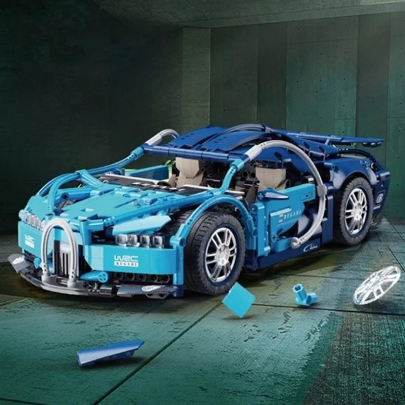 TiaGole MOC Motorized Building Block Set: T2006 Bugatti Chiron Super Racing Car