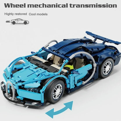 TiaGole MOC Motorized Building Block Set: T2006 Bugatti Chiron Super Racing Car